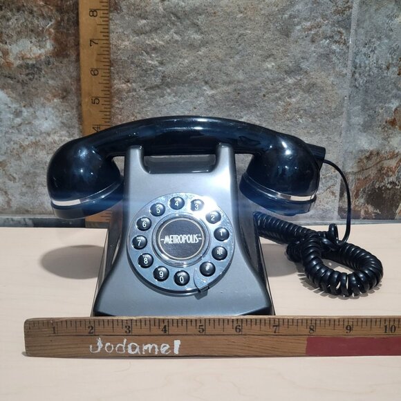 Metropolis Retro Push Button Rotary Desktop Telephone Conair - Picture 7 of 12